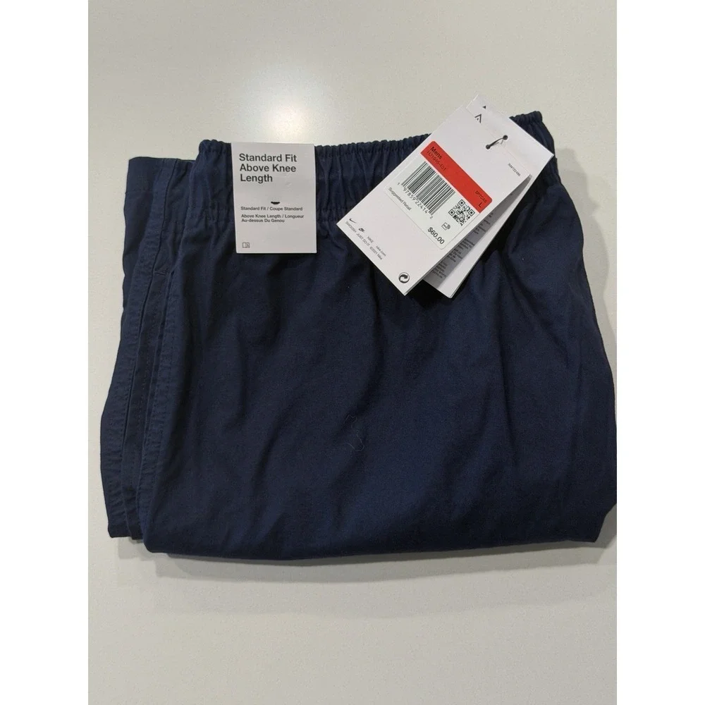 Nike Club Flow Shorts HJ1946-451 Obsidian Blue Cotton Enzyme Washed Mens L NWT